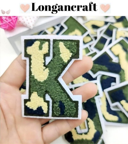 Camouflage Letter Iron On Patches