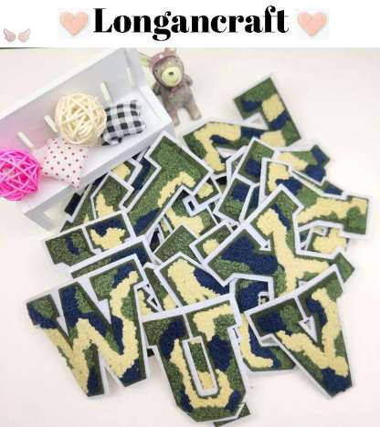 Camouflage Letter Iron On Patches