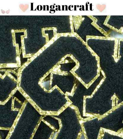Black Letter Number Patches