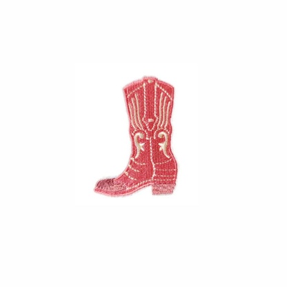 Western Pink Hat Iron On Patch