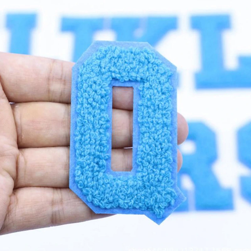 Blue Chenille Letters Patches