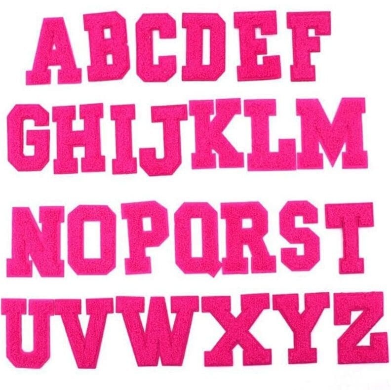 Rose Red Letter Iron On Patches