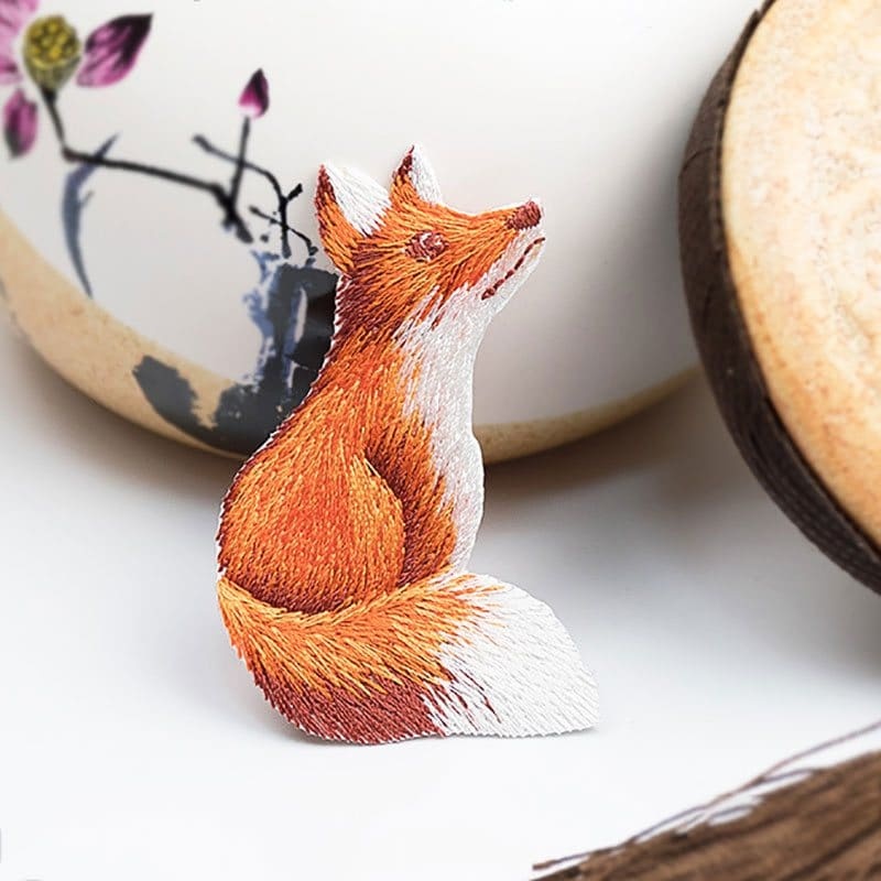 Animal Fox Embroidered Patches