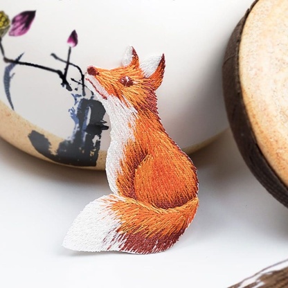 Animal Fox Embroidered Patches