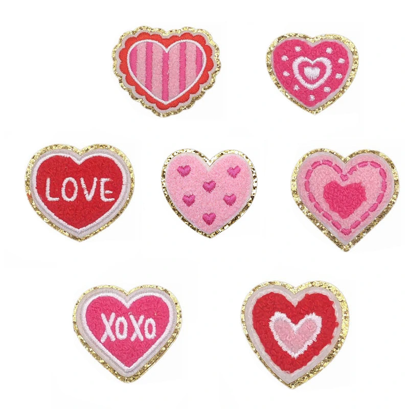 Love Heart Letter Iron On Patch