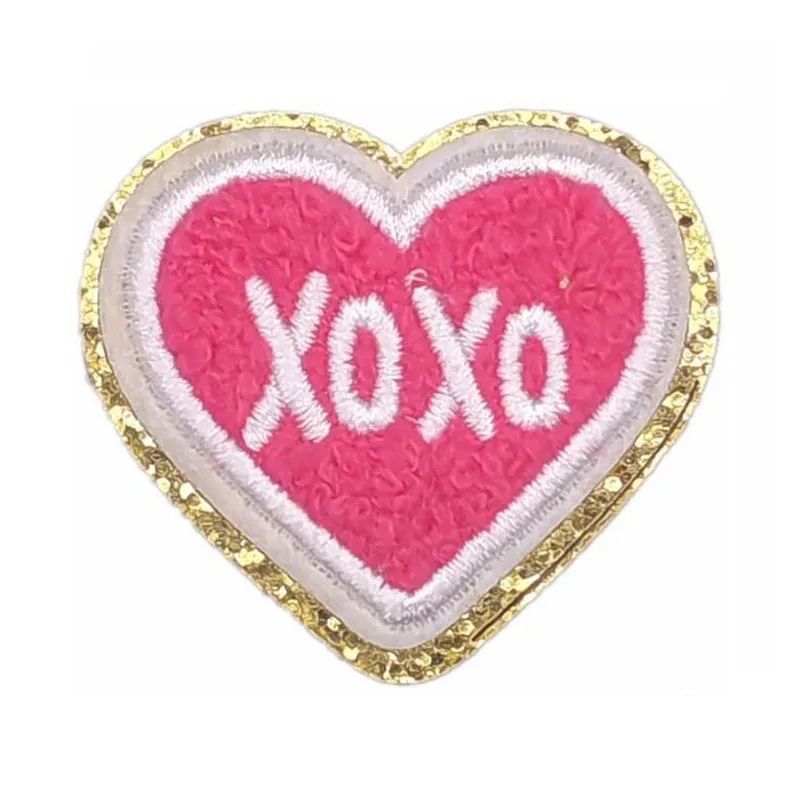 Love Heart Letter Iron On Patch