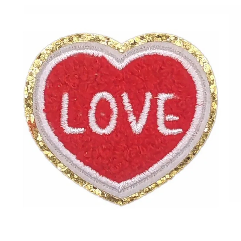 Love Heart Letter Iron On Patch