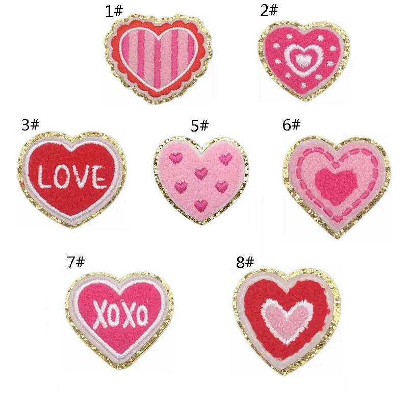 Love Heart Letter Iron On Patch