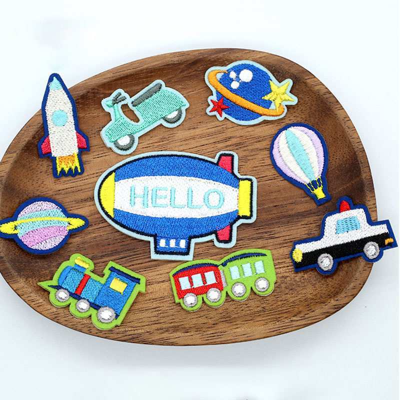 Planet Train Embroidered Patch