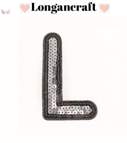 Silver Sequin Letter Patches