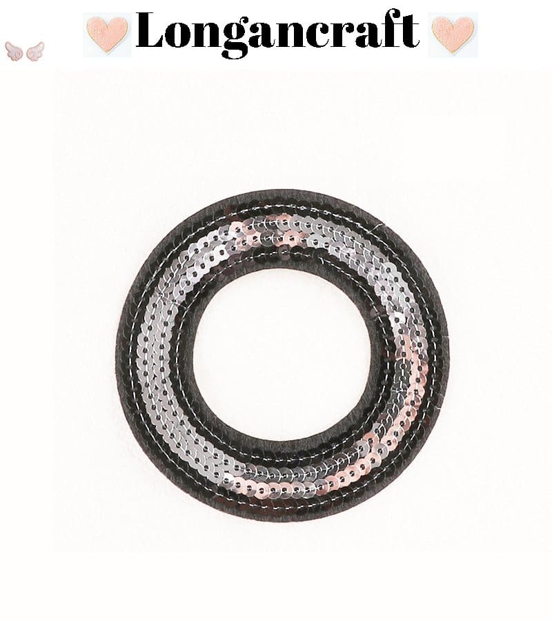 Silver Sequin Letter Patches