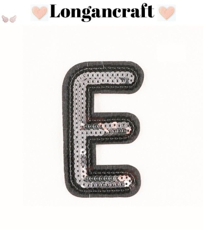 Silver Sequin Letter Patches