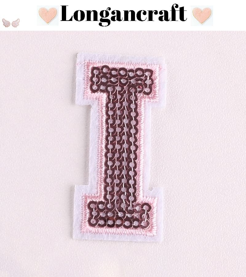 Pink Sequin Letter Patches