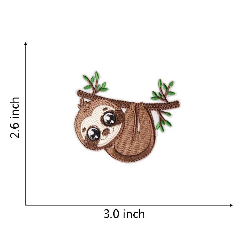 Animal Sloth Embroidered Patches