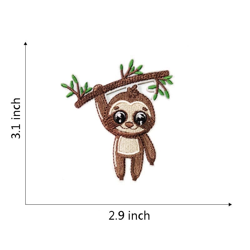 Animal Sloth Embroidered Patches