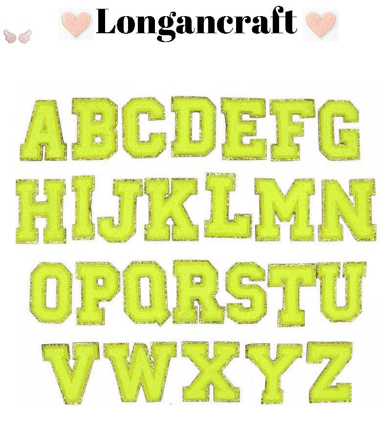 Bright Yellow Letter Patches