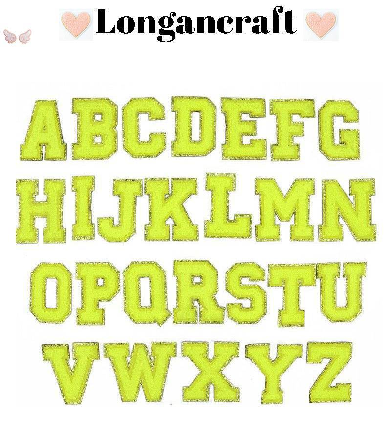 Bright Yellow Letter Patches