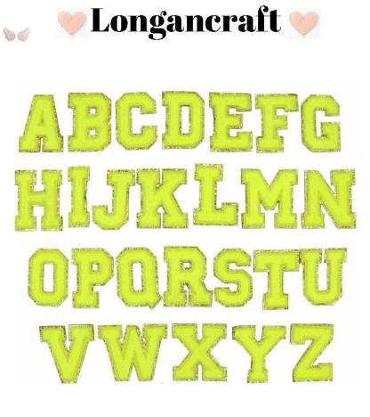 Bright Yellow Letter Patches