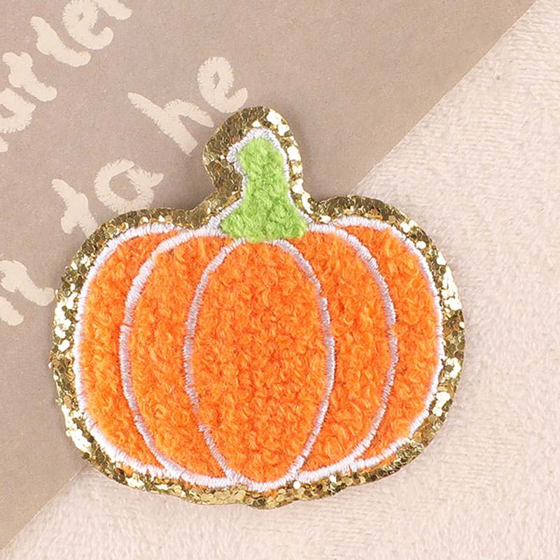 Pumpkin Skull Ghost Iron On Patches