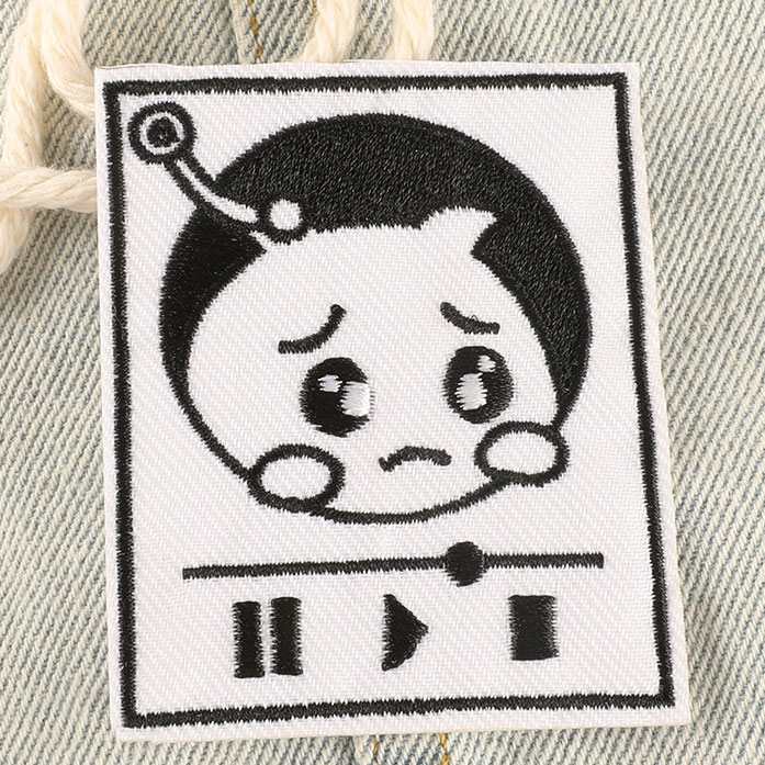 Funny Music Ghost Iron On Patch