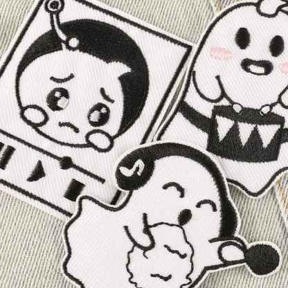 Funny Music Ghost Iron On Patch