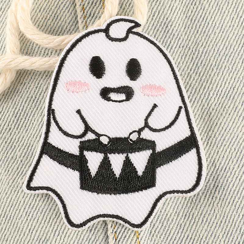 Funny Music Ghost Iron On Patch