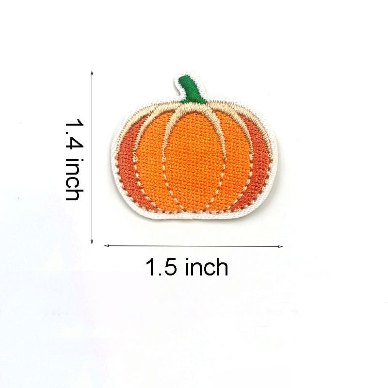 Color Pumpkin Embroidered Patches