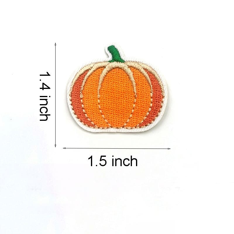 Color Pumpkin Embroidered Patches