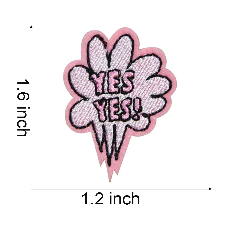 Pink Valentine Day Embroidered Patches
