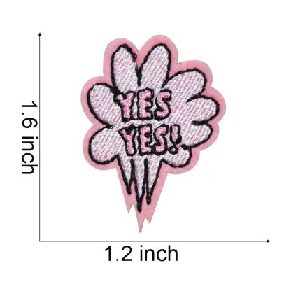 Pink Valentine Day Embroidered Patches