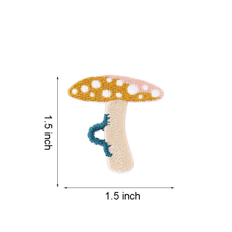 Funny Mushroom Iron On Patches