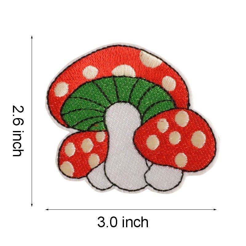 Red Mushroom Embroidered Patch
