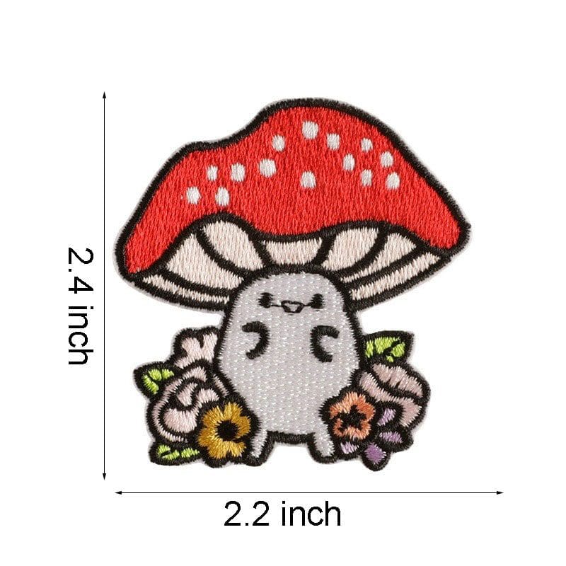 Red Mushroom Embroidered Patch