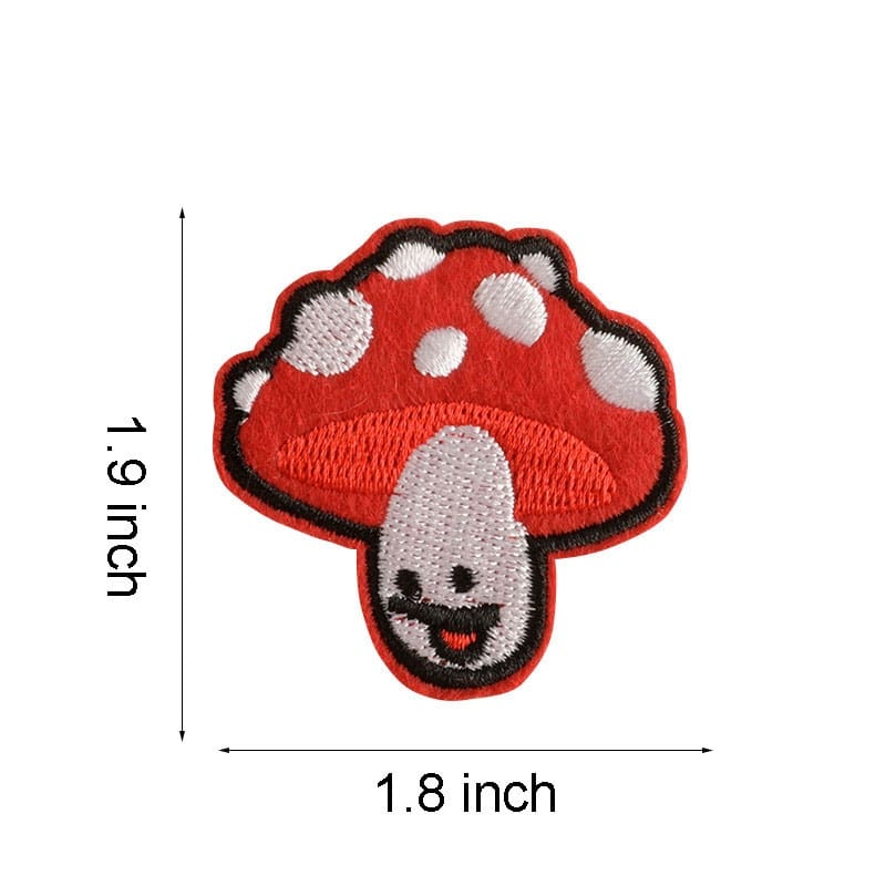 Red Mushroom Embroidered Patch