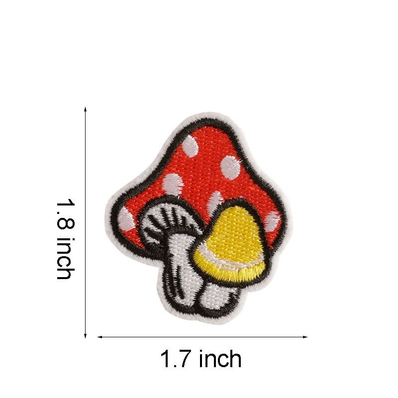 Red Mushroom Embroidered Patch