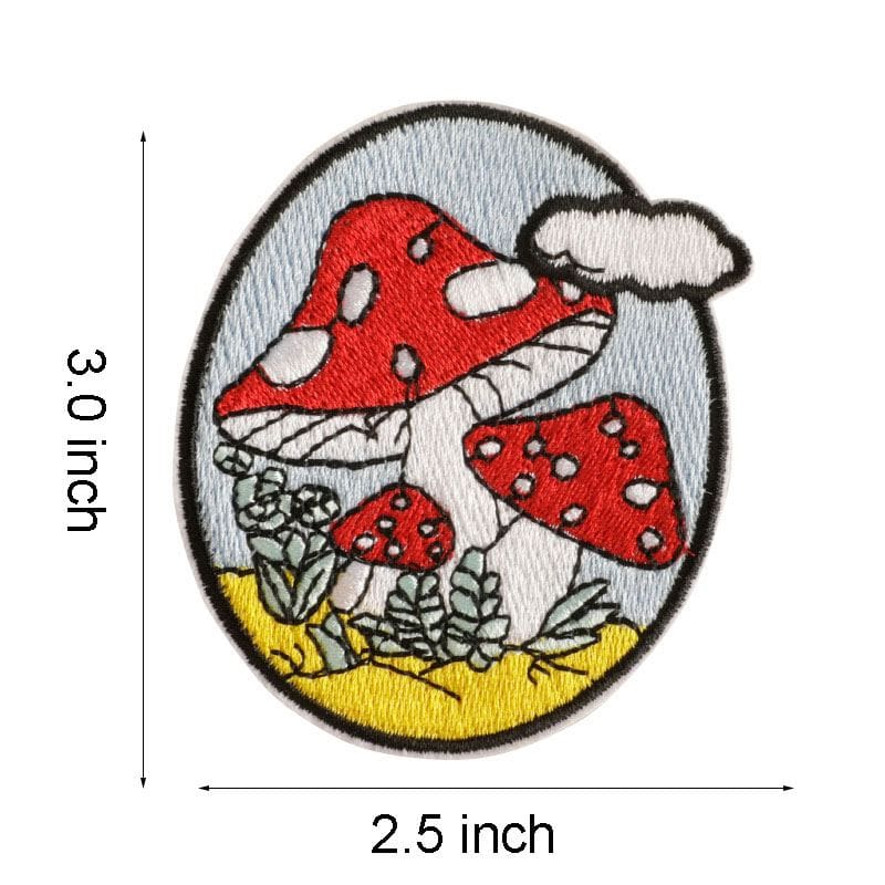 Red Mushroom Embroidered Patch