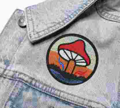 Mushroom Badge Iron On Patches
