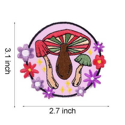 Color Mushroom Iron On Patches