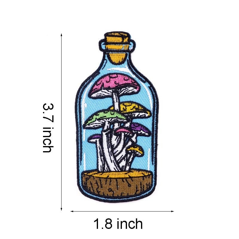 Color Mushroom Iron On Patches