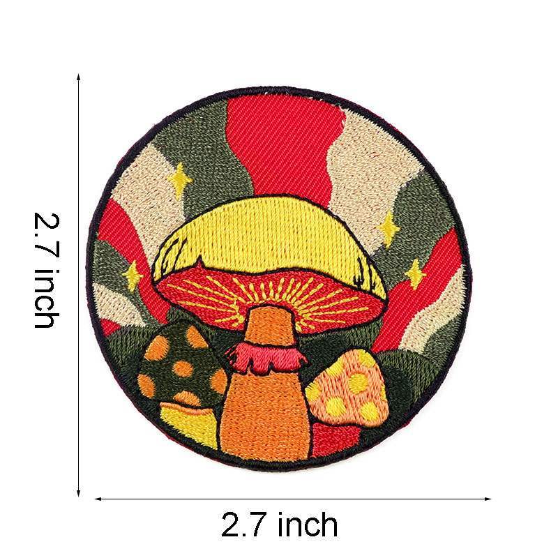 Color Mushroom Iron On Patches