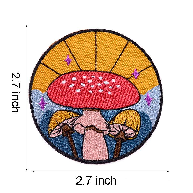 Color Mushroom Iron On Patches