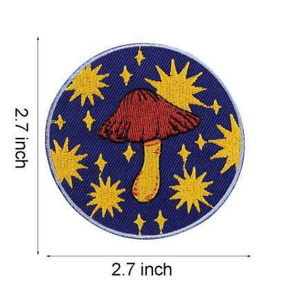 Color Mushroom Iron On Patches