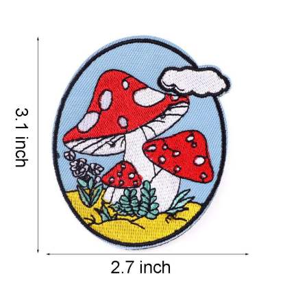 Color Mushroom Iron On Patches
