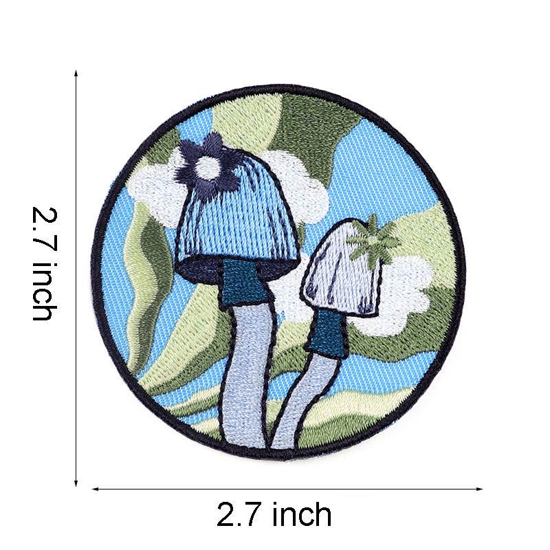 Color Mushroom Iron On Patches