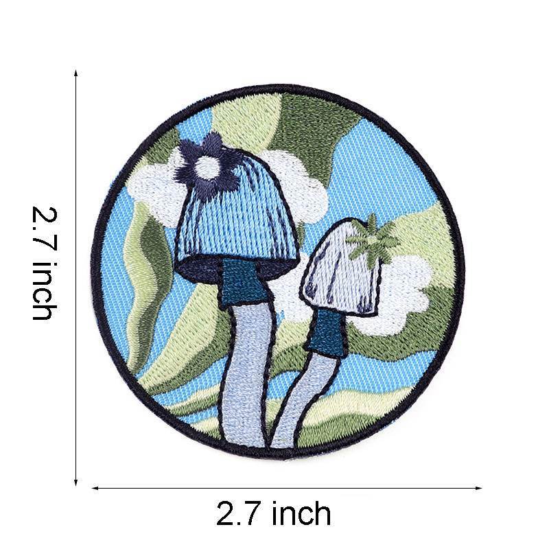 Color Mushroom Iron On Patches