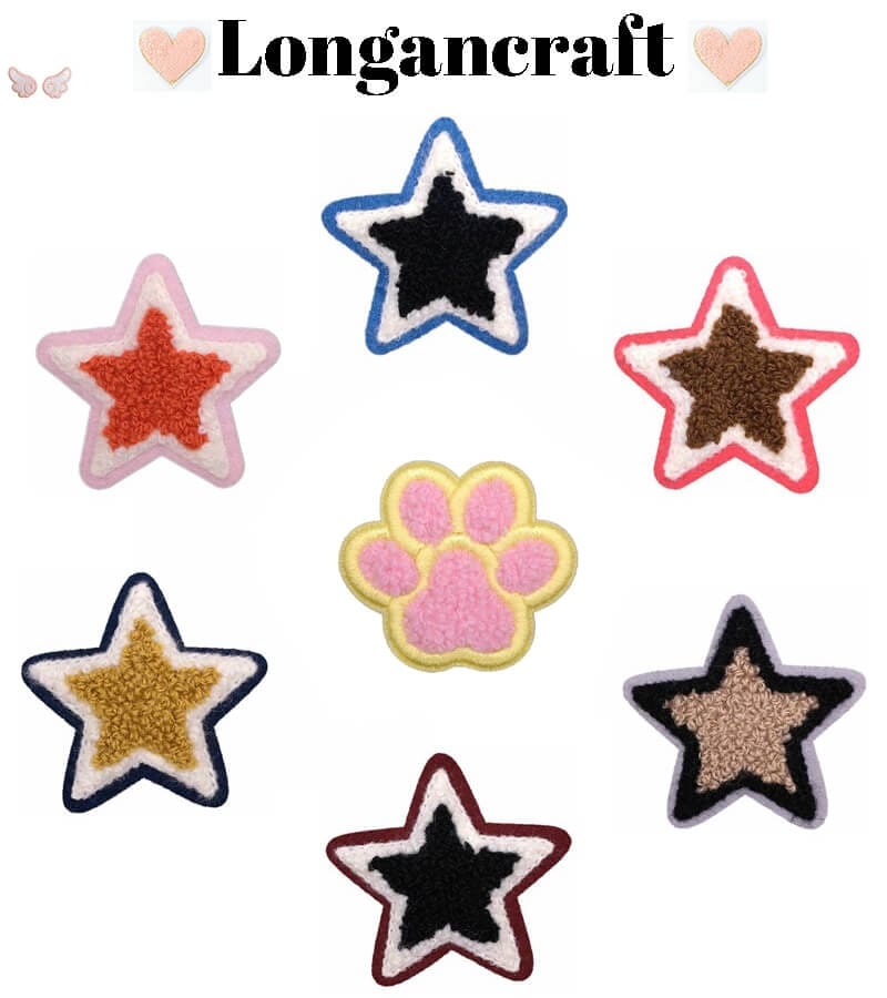 Paw Star Chenille Patches