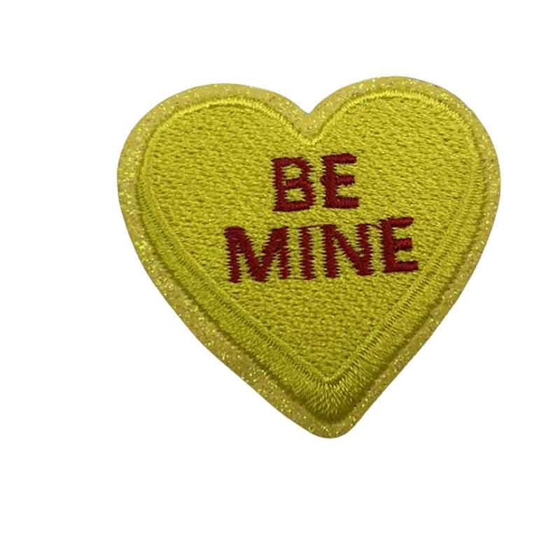 Colorful Heart Glitter Patches be mine