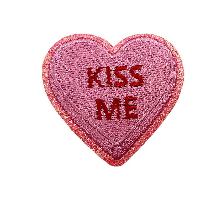 Colorful Heart Glitter Patches kiss me