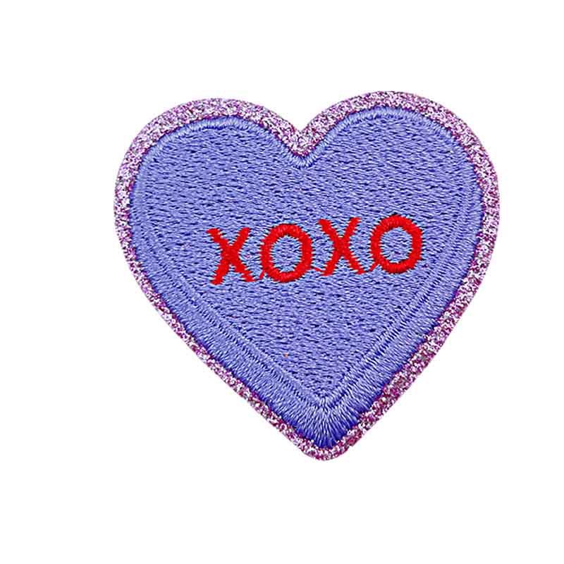 Colorful Heart Glitter Patches xoxo