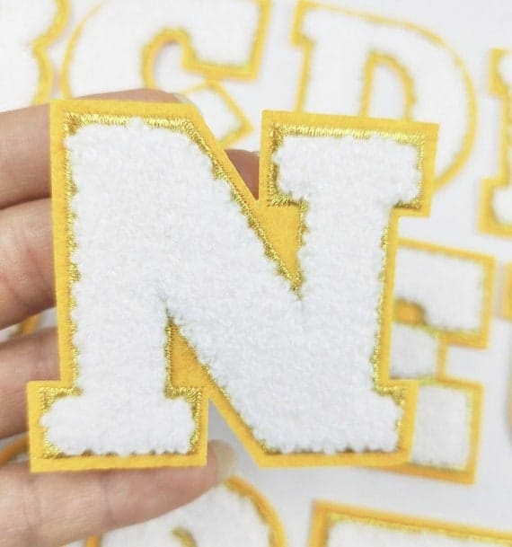 White Iron On Letters